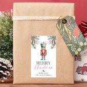 くるみクラッカーメリークリスマスプレゼントラベルシール 長方形シール