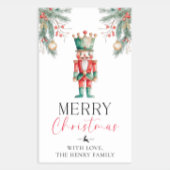 くるみクラッカーメリークリスマスプレゼントラベルシール 長方形シール