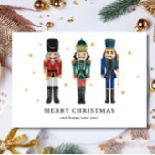 くるみクラッカーメリークリスマスミニマリストクリスマス シーズンカード