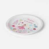 くるみクラッカーランド・オブ・スイーツピンク金ゴールド誕生日 ペーパープレート (アングル)