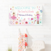 くるみクラッカーランド・オブ・スイーツピンク金ゴールド誕生日 横断幕 (インサイチュ)