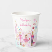 くるみクラッカーランド・オブ・スイーツピンク金ゴールド誕生日 紙コップ (正面)