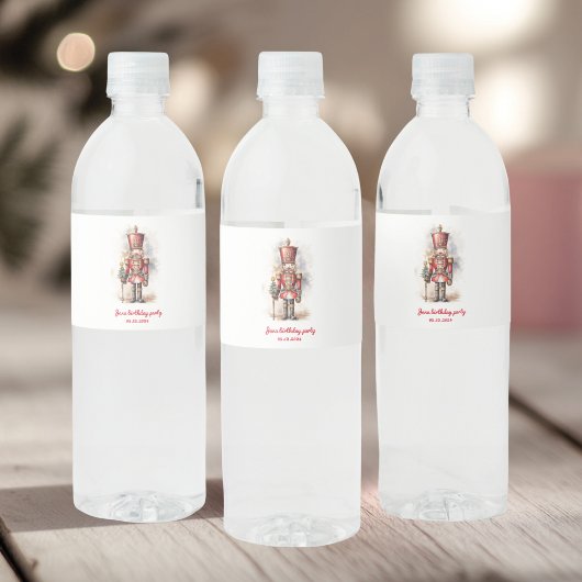 くるみクラッカーレッドマジカル誕生日 ペットボトルラベル