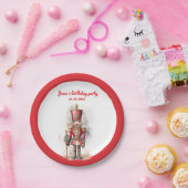 くるみクラッカーレッドマジカル誕生日 ペーパープレート (パーティー)