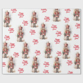 くるみクラッカーレッドマジカル誕生日 ラッピングペーパー (フラット)