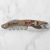 くるみクラッカーワインボトルコルクねじ追加ネームブラック ソムリエナイフ (裏面)