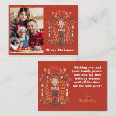 くるみクラッカー写真クリスマスウィンターグリーティングカード ノートカード (正面/裏面)