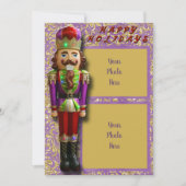 くるみクラッカー半折りハッピーホリデーズカード (正面)