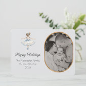 くるみクラッカー幸せな休日フォトグリーティングカード 招待状 (スタンド正面)