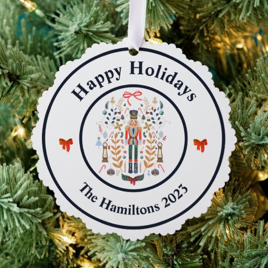 くるみクラッカー弓クリスマスフォトオーナメントカード オーナメントカード (インサイチュ (木))