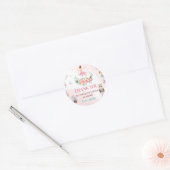 くるみクラッカー誕生日パーティーサンキューメッセージカード ラウンドシール (封筒)