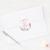 くるみクラッカー誕生日パーティーサンキューメッセージカード ラウンドシール (封筒)