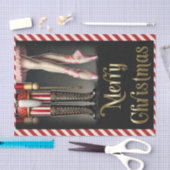 くるみクラッカー&バレリナブラック金ゴールドメリークリスマス 薄葉紙 (クラフト)