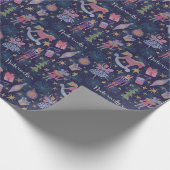 くるみクラッカー&フェアリーブルーラッピング紙 ラッピングペーパー (角)