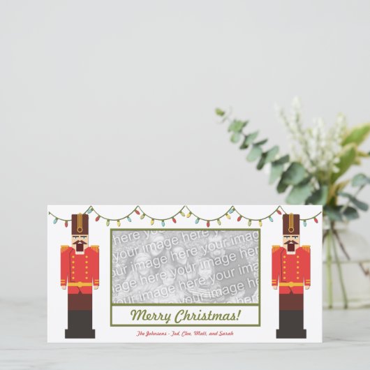 くるみクラッカー、メリークリスマス、フォトカードテンプレート シーズンカード (スタンド正面)