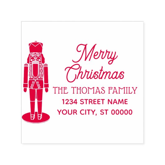 くるみクラッカー#2メリークリスマスネーム差出人住所 セルフインキングスタンプ (デザイン)