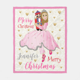 くるみクラッカーLtブルヘアフリースブランケット/中 フリースブランケット