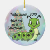 くるみパーソナライズされた割りオーナメント- Caterpillar セラミックオーナメント (裏面)