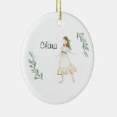 くるみパーソナライズされた割りクララ形器セラミックまたは セラミックオーナメント (右)