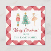くるみパーソナライズされた割りクリスマスプレゼント エンクロージャーカード (正面)