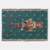 くるみパーソナライズされた割りクリスマスホリデー スローブランケット (正面)