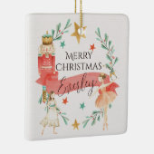 くるみパーソナライズされた割りテーマクリスマスオーナメント セラミックオーナメント (右)