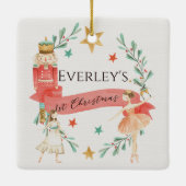 くるみパーソナライズされた割りテーマクリスマスオーナメント セラミックオーナメント (裏面)