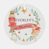 くるみパーソナライズされた割りテーマクリスマスオーナメント メタルオーナメント (裏面)