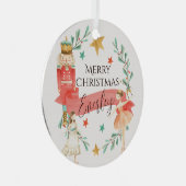 くるみパーソナライズされた割りテーマクリスマスオーナメント メタルオーナメント (正面右)