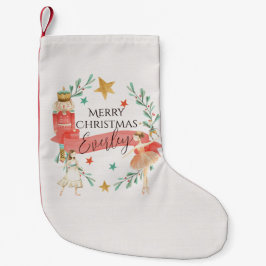 くるみパーソナライズされた割りテーマクリスマスストッキング スモールクリスマスストッキング
