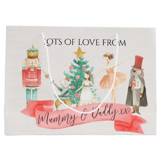 くるみパーソナライズされた割りテーマ抱き枕 ラージペーパーバッグ (裏面)