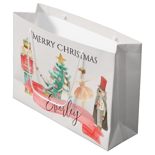 くるみパーソナライズされた割りテーマ抱き枕 ラージペーパーバッグ (正面アングル)