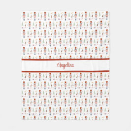 くるみパーソナライズされた割りバレエ音楽ホリデー フリースブランケット