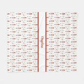 くるみパーソナライズされた割りバレエ音楽ホリデー フリースブランケット (正面(横))