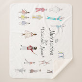 くるみパーソナライズされた割りバレエ シェルパブランケット (正面)