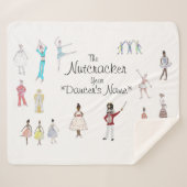 くるみパーソナライズされた割りバレエ シェルパブランケット (正面(横))