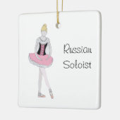 くるみパーソナライズされた割りバレエ セラミックオーナメント (左)