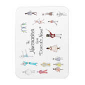 くるみパーソナライズされた割りバレエ マグネット (縦)