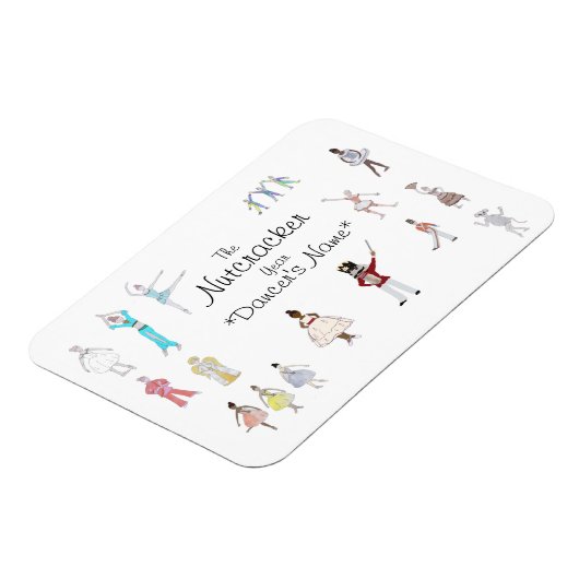 くるみパーソナライズされた割りバレエ マグネット (左側)