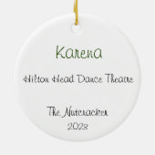 くるみパーソナライズされた割りマリーキープサケ セラミックオーナメント (裏面)