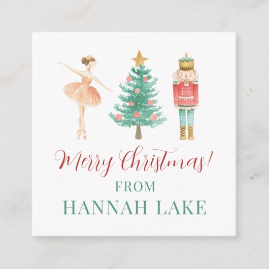 くるみパーソナライズされた割り付け休日エンクロージャカード エンクロージャーカード (正面)