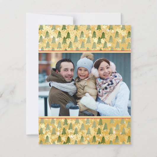 くるみパーソナライズされた割り写真クリスマスクリスマス カード (裏面)