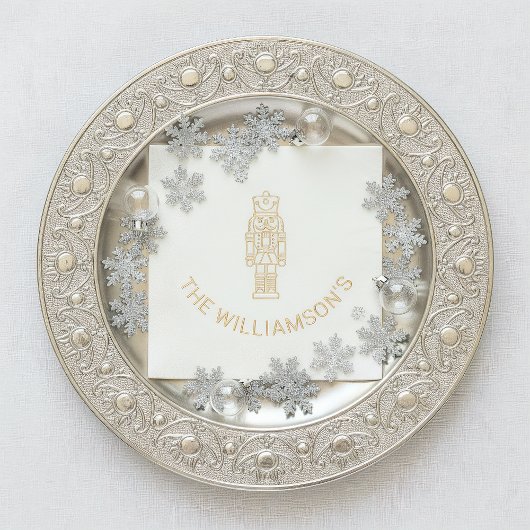 くるみパーソナライズされた割り箔押しナプキン 箔ナプキン