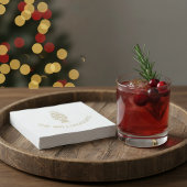 くるみパーソナライズされた割り箔押しナプキン 箔ナプキン