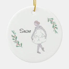 くるみパーソナライズされた割り雪 セラミックオーナメント