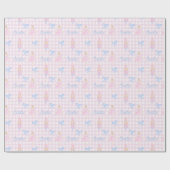 くるみパーソナライズされた名門私立校風の割り名前をカスタムする ラッピングペーパー (フラット)