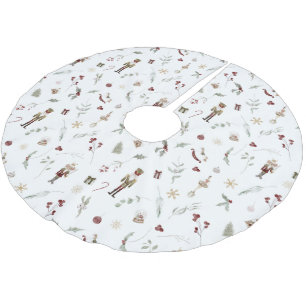 くるみモダン割りエレガントバレエのクリスマス ブラッシュドポリエステルツリースカート