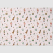 くるみモダン割りクリスマスバウのリボンパターン 薄葉紙 (正面)