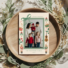 くるみモダン割りクリスマスボウリボン写真フレーム シーズンカード