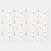 くるみモダン割りバレーナマウスキングクリスマス ラッピングペーパーシート (正面2)